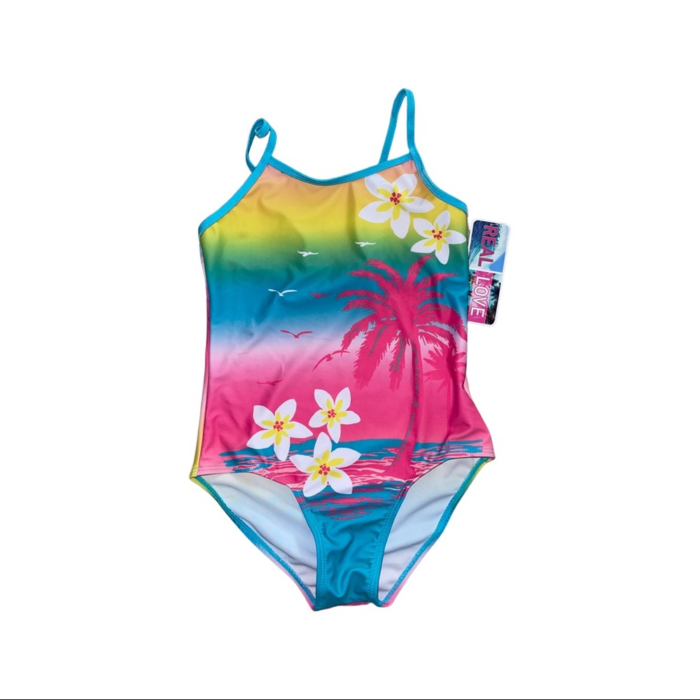 Real Love Girls' One Piece Swimsuit (Little Girls/Big Girls)